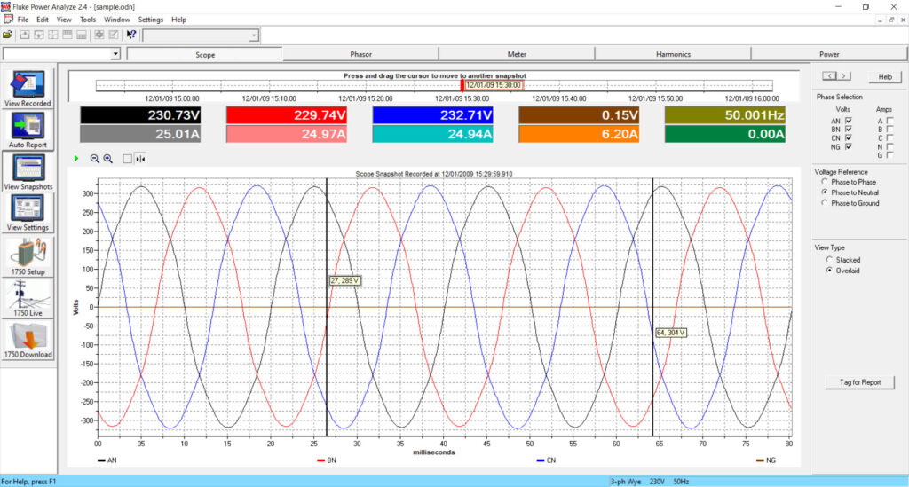 Power Quality Analysis Software Example.